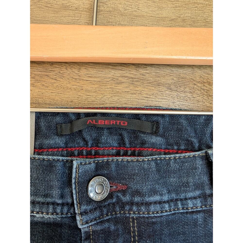 Alberto Jeans Mens 34x34 Blue Denim Super Stretch Modern Fit Straight 5017 NWT - Picture 5 of 7